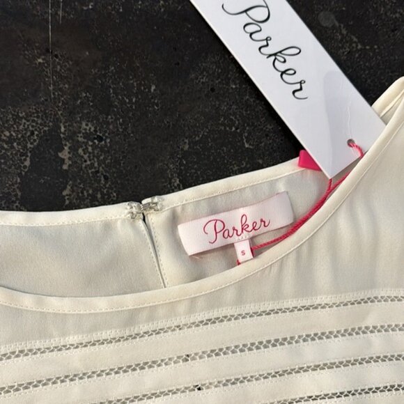 Parker Cheryl Silk Pin-Tuck Blouse size S - Picture 7 of 13